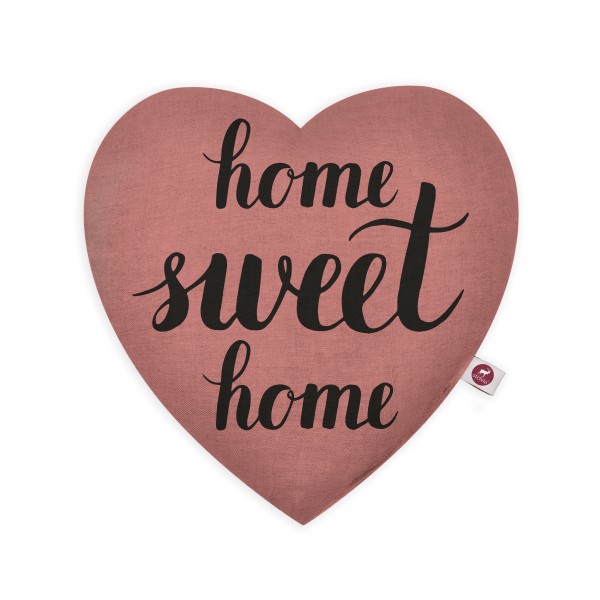 Motivkissen Herz 28x26cm - Home sweet home