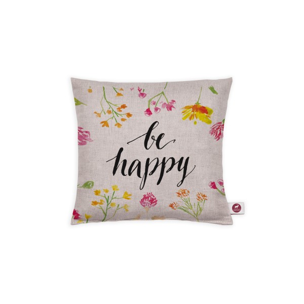 Motivkissen 20x20cm - Be Happy